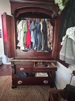 Armoire-Dark Wood-Sturdy