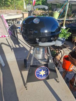 Charcoal barbecue.