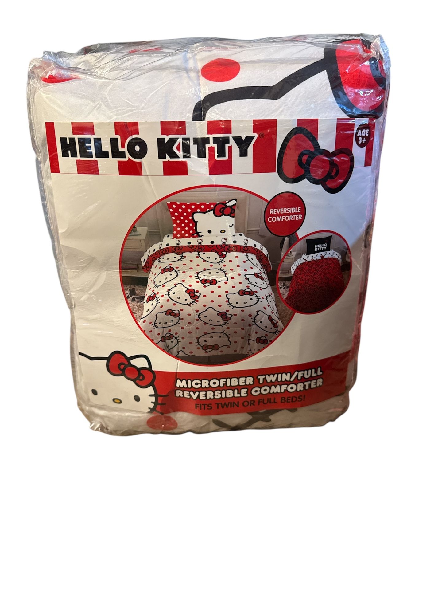 Hello Kitty Sanrio Comforter & Twin Sheet Set Bundle