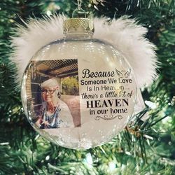 Cute Christmas Floating picture Personalized memorial ornament