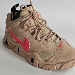 Men's NIKE Air Barrage Low Wheat Vachetta Tan Crimson Size 7.5