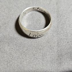 Sterling Silver "LOVE " Ring Size 6.5