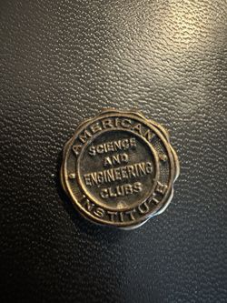 Vintage 1940’s American Institute Science and Engineering Clubs Bronze Pin
