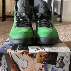 Air Jordan fives retro size 10 apple green black