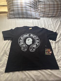 Bape x chrome hearts t- shirt black brand new