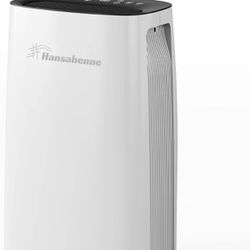 Hansabenne 50-Pints Dehumidifier for Basements - 4850 Sq. Ft. Dehumidifier with Auto or Manual Drainage - Compact Dehumidifier with Intelligent Humidi