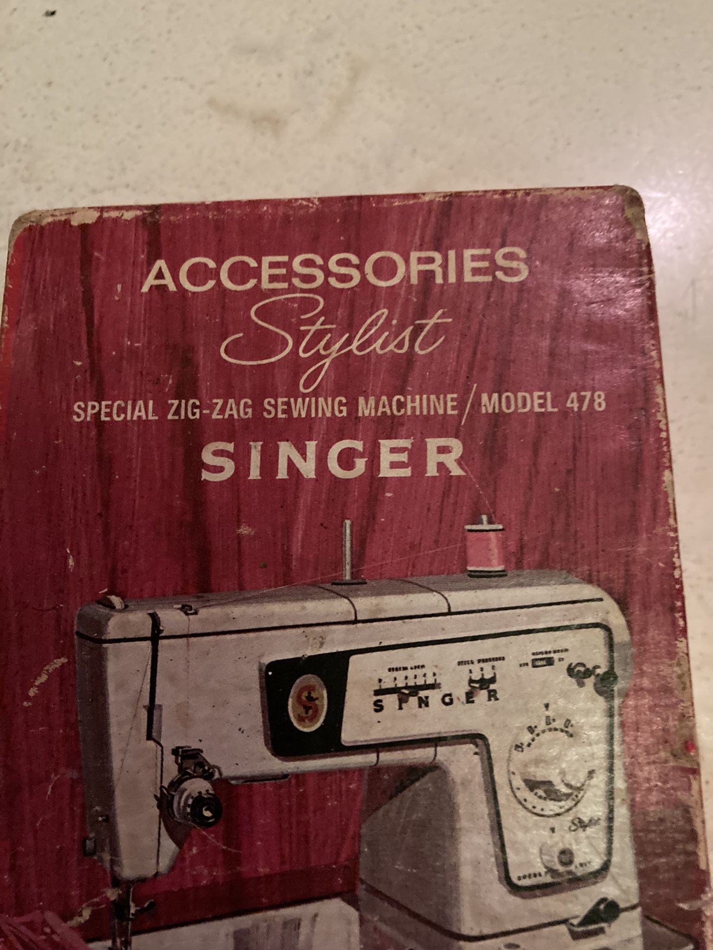 1968 Singer Model 478 Zig Zag Accessories 