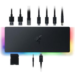 Razer Thunderbolt 4 Dock: 10 Ports in 1 - Dual 4K or Single 8K Video Output - USB A and C Hub, 2.5 GbE Thunderbolt 3, Mac, and PC Compatible - Thunder