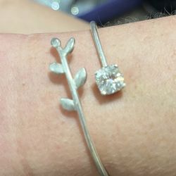 Certified 2 Carat Hpht Diamond Bangle 925 Sterling Silver