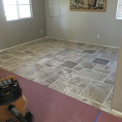 Walnut  travertine French pattern tumbled