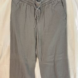 Ladies Old Navy Size XSmall Linen trousers Khaki