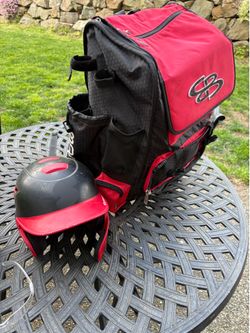 Boombah bat bag and helmet