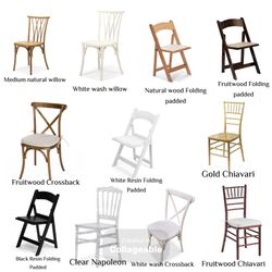 Crossback Chairs//    Chiavari Chairs 