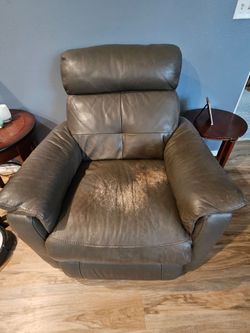 Free matching leather couch,  love seat and chair