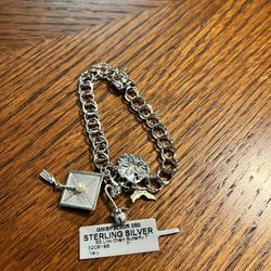 Sterling Silver Charm Bracelet 