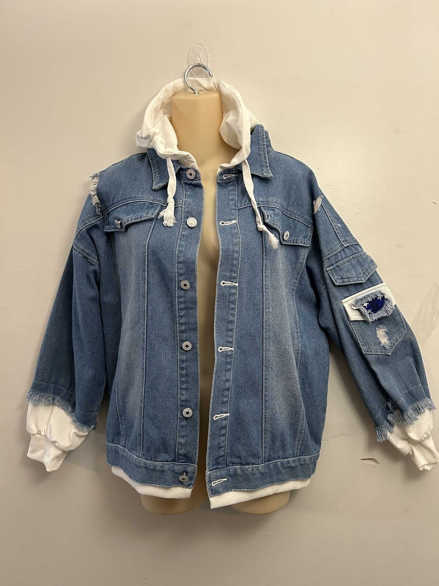 Stylish women's denim jacket .Size M. $45.