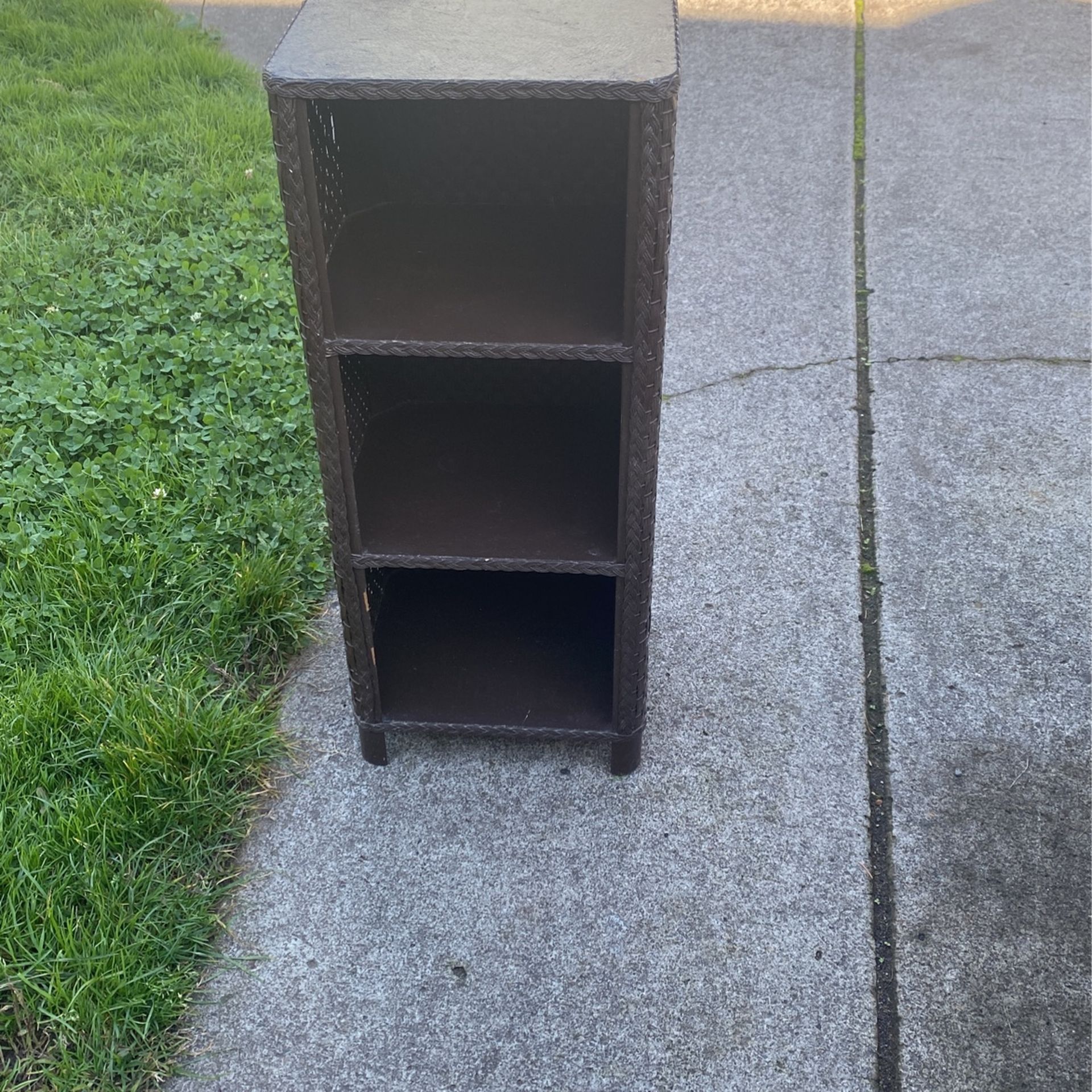 Wicker Shelving Unit