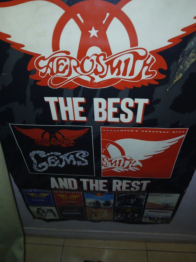1988 Aerosmith Promotional Poster Given Out To Record Stores For Promotional Purposes Original 