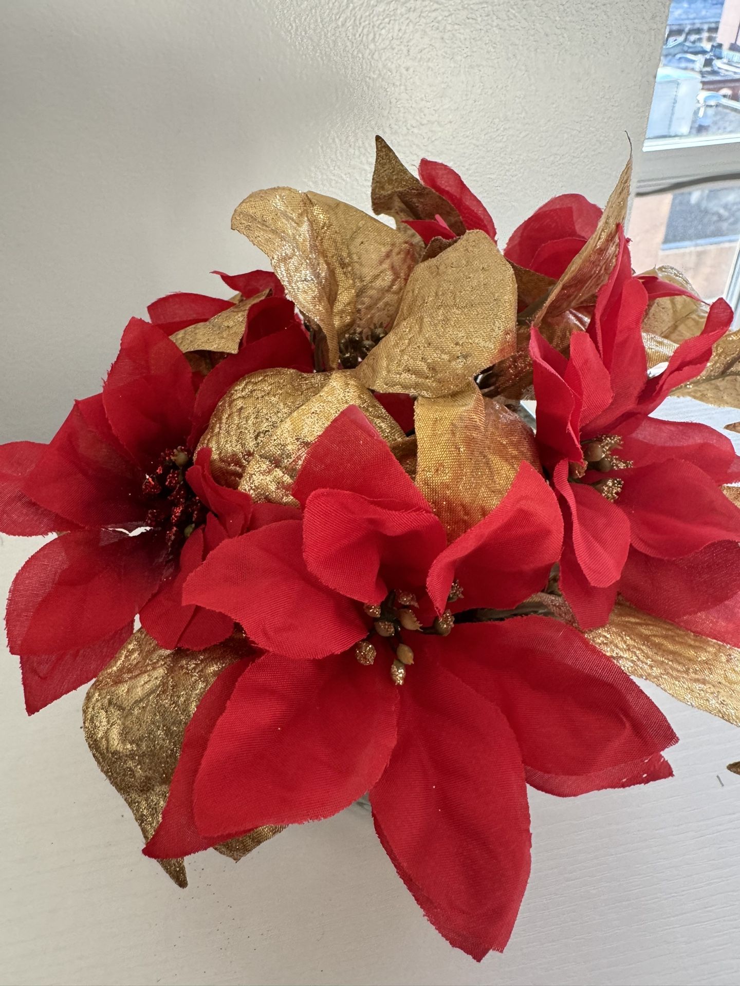 Christmas flower vase