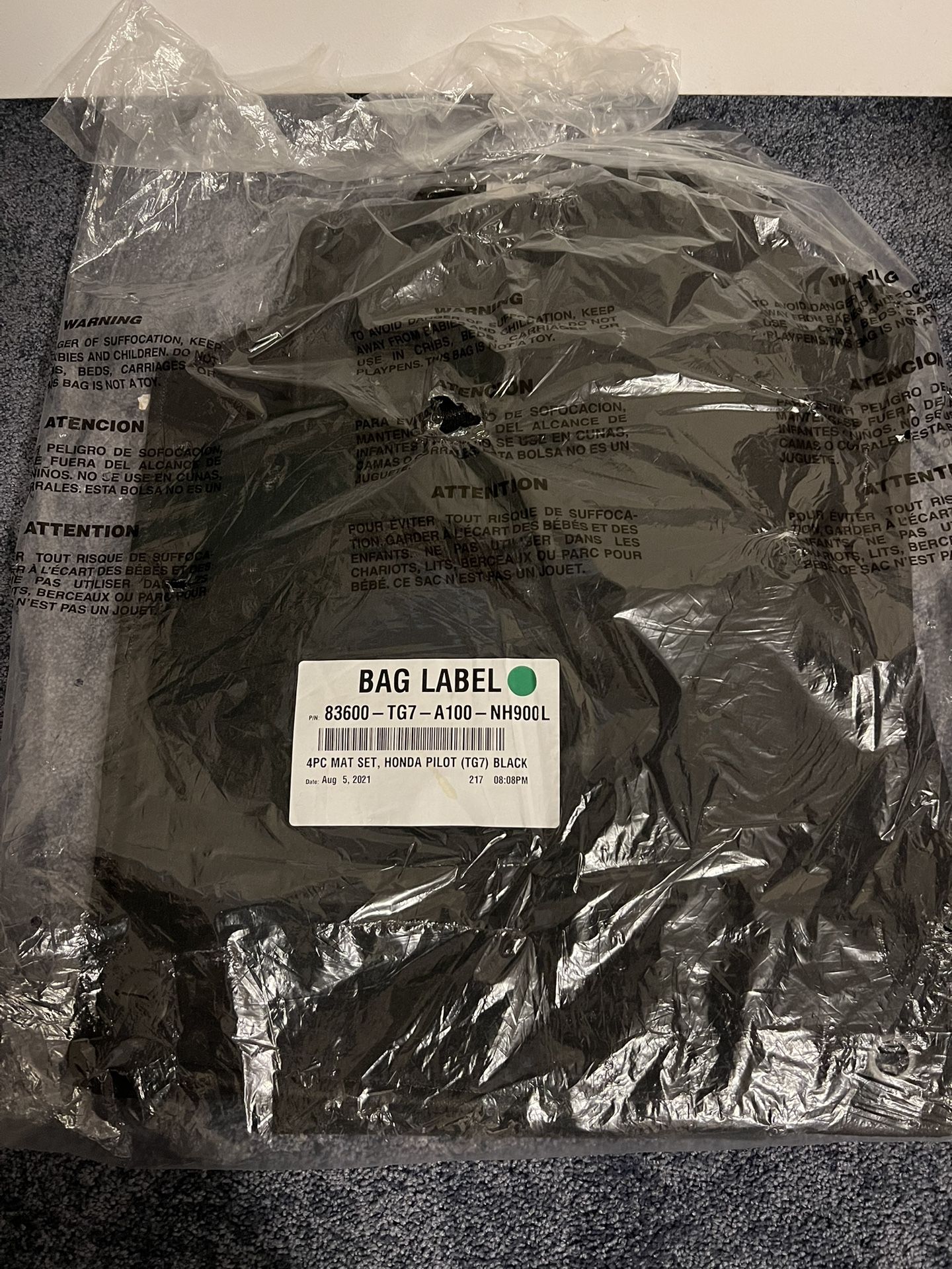 Genuine Honda Pilot 2016 - 2022 4pc Mat Set