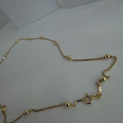 Bead Necklace 14k 