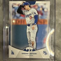 Topps 2024 50/50 Shohei Ohtani Dodgers #100 HR #50 CGC 10 Baseball Card