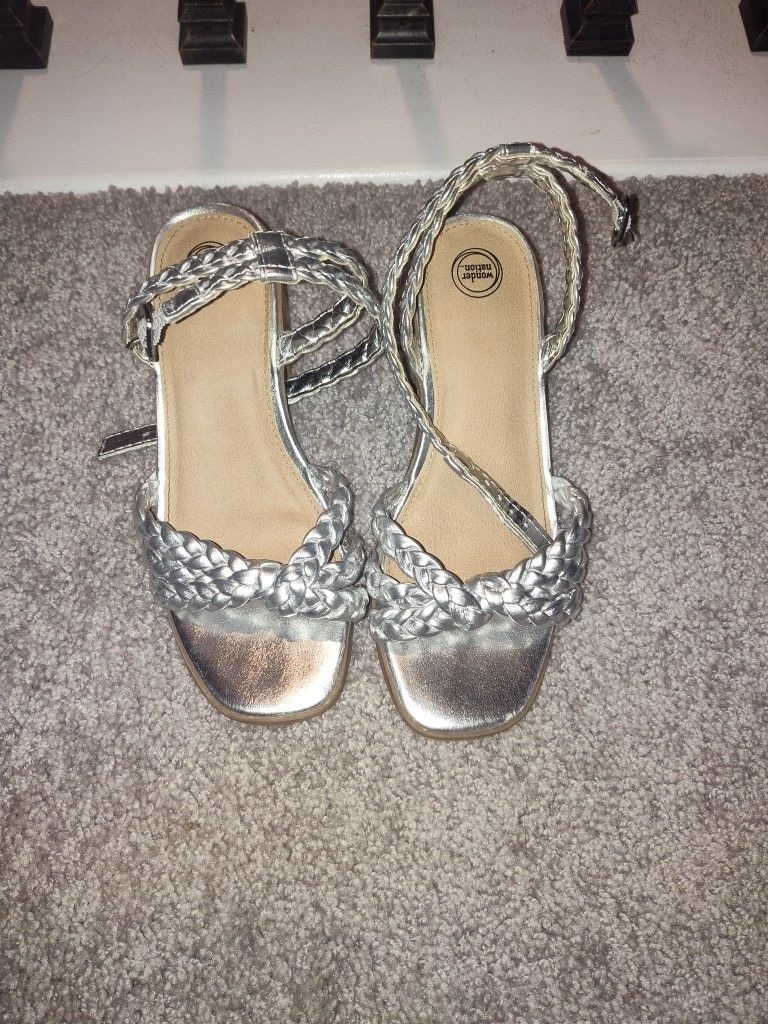 silver heels for girls