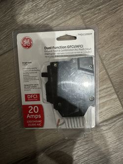 GE Q-Line 20 Amp Single-Pole Dual Function Arc Fault/GFCI Breaker THQL1120DFP