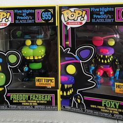 Funko Pop Five Nights At Freddy's Black Light Exclusive Set 
