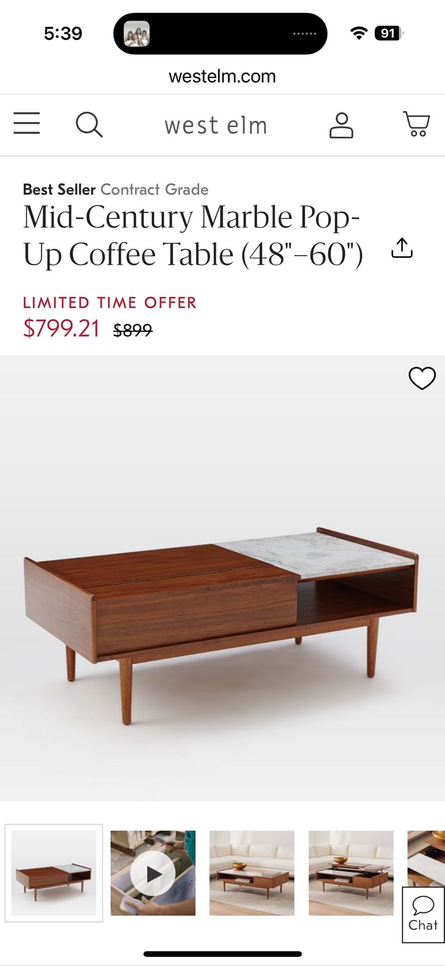 Coffee Table West Elm