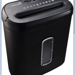 Amazon Basics 8-Sheet Cross Cut Paper Shredder and Credit Card Shredder - Black
