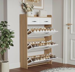 Shoe Cabinet with 3 Doors 2 Drawers