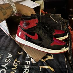 Patent Leather Jordan Bred 1s