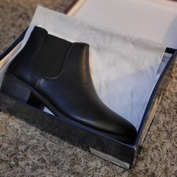 Black Ankle Riding Booties - Women's Size 8.5