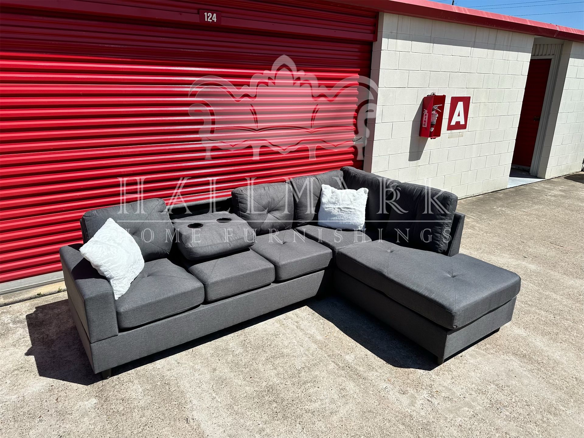 New Grey Sectional Couches (🚚FREE DELIVER