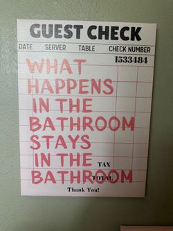 Bathroom pink wall decor
