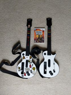 2 Guitar Hero Les Gibson Guitars & Guitar Hero III Legends Of Rock Game 