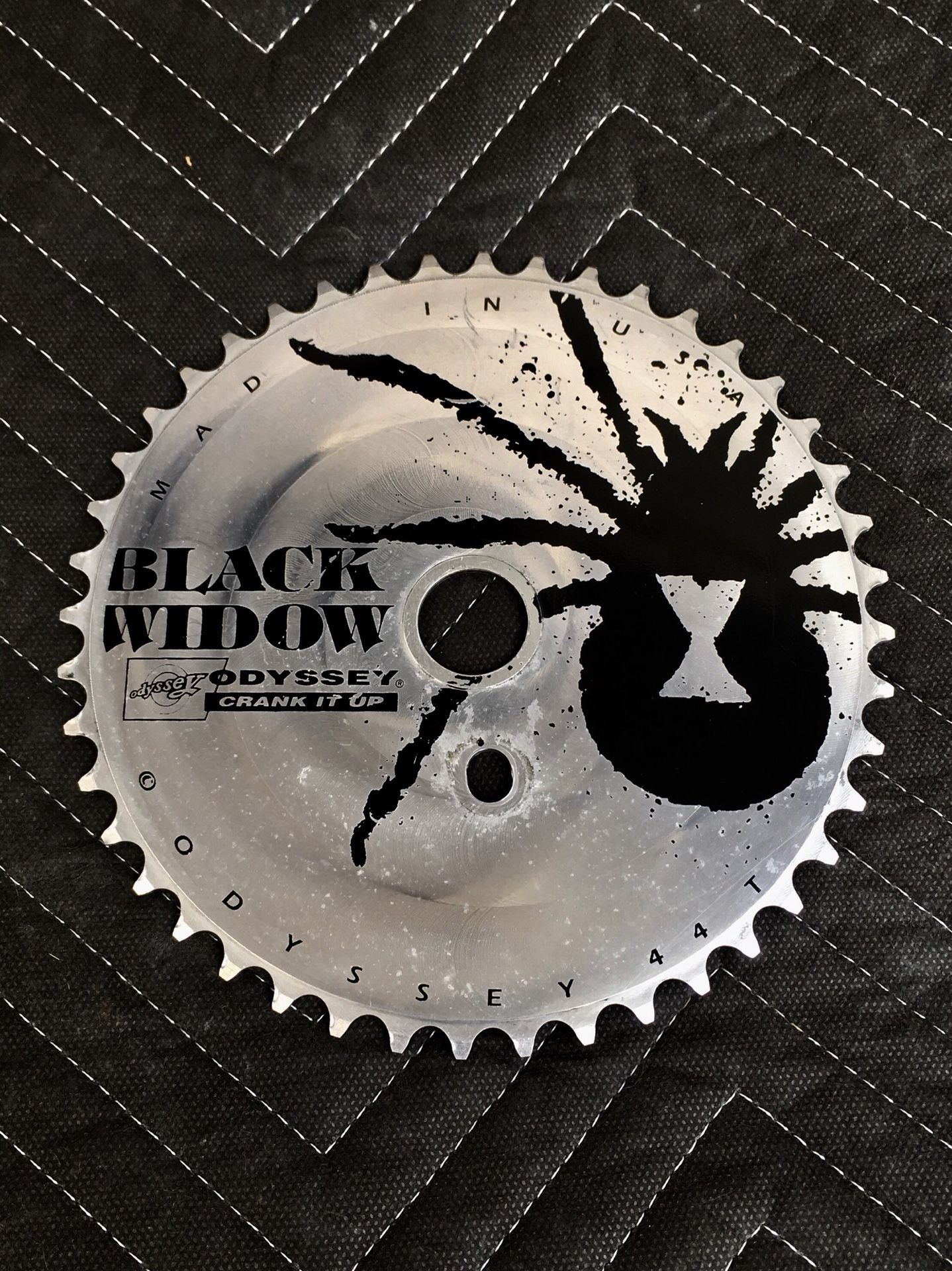 ODYSSEY BLACK WIDOW 44T BMX SPROCKET CHAINWHEEL USA πΊπΈ MADE 1PC 3PC CRANKS PROFILE FSA REDLINE HARO GROUP 1 S&M WIDOW MAKER 20β 24β 26β BIKE