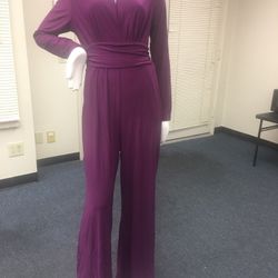 Venus Purple Long-Sleeve Flare-Leg Jumper Size Medium