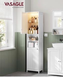 Bathroom Tall Bathroom Cabinet with Lights,