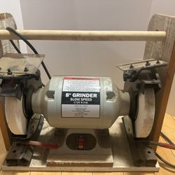 8-inch slow-speed bench grinder,