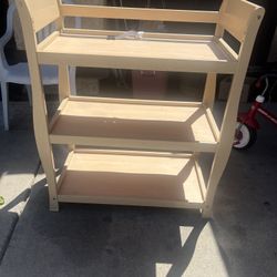 Tan Shelves/ Baby Changing Table 