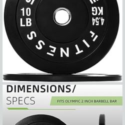 6.5ft Barbell With 2 10lb Weights 