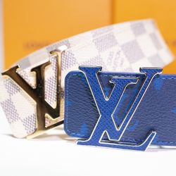 Pair of Louis Vuitton Belts Sz 38