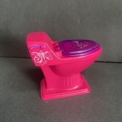 Barbie Glam Dream House Pink Purple Bathroom Toilet Doll Furniture 2008 Mattel