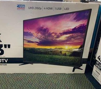 Brand New 4K ONN UHDTV 43” Open Box w/ warranty SKKP