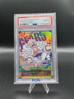 One Piece OP05 Monkey D. Luffy Alternate Art PSA 10