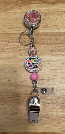 TEACHER APPRECIATION Gift Badge Reels with Playground Whistle