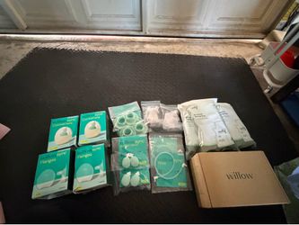 NEW Willow Sync Breast Pump Bundle + Extra Parts & 15/17 mm Inserts