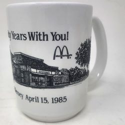 McDonalds East Hanover New Jersey 30 Years Anniversary Mug Made in England 1985